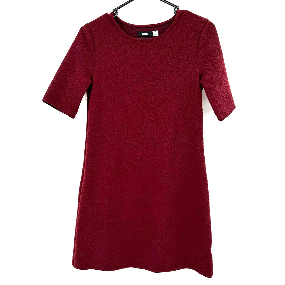 BDG size small red short sleeve textured dress tunic t-shirt dress